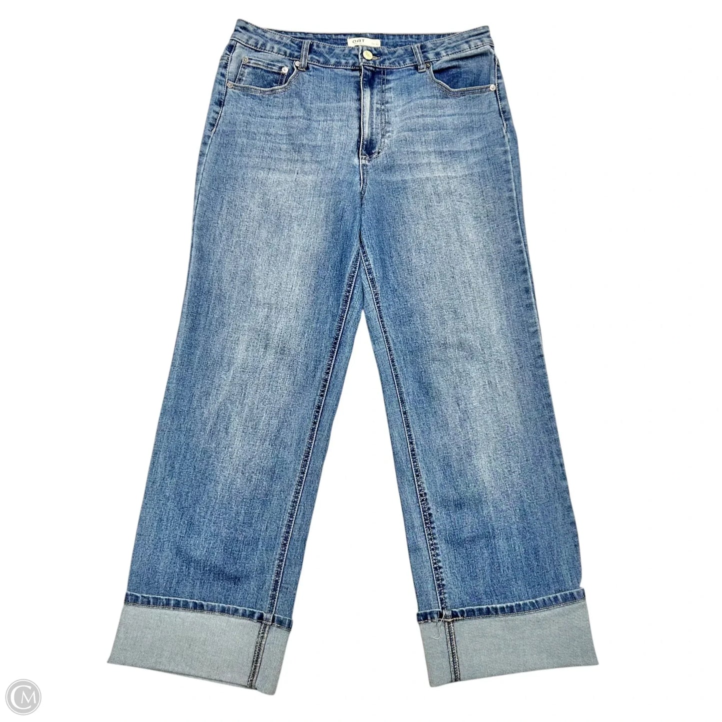 Jeans Straight By Oat In Blue Denim, Size: 10
