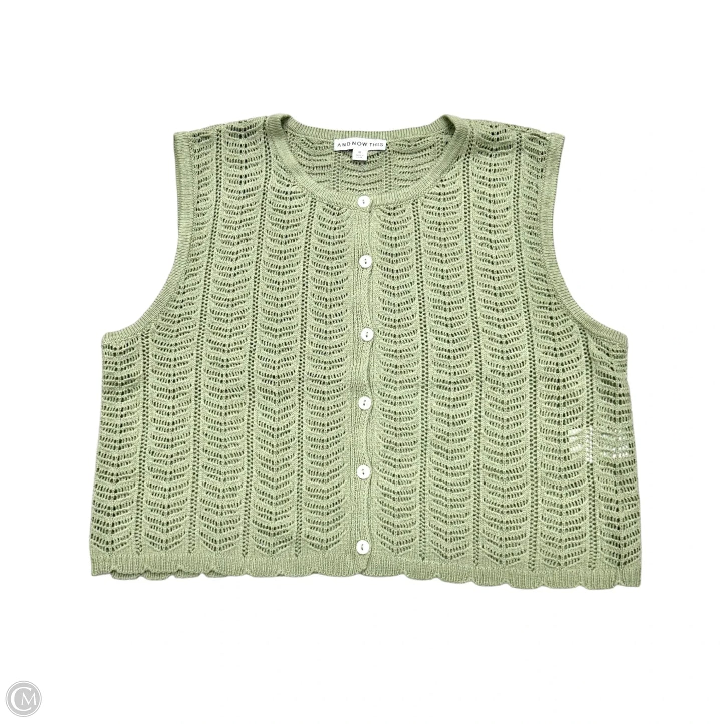 Vest Sweater By And Now This In Green, Size: Xl