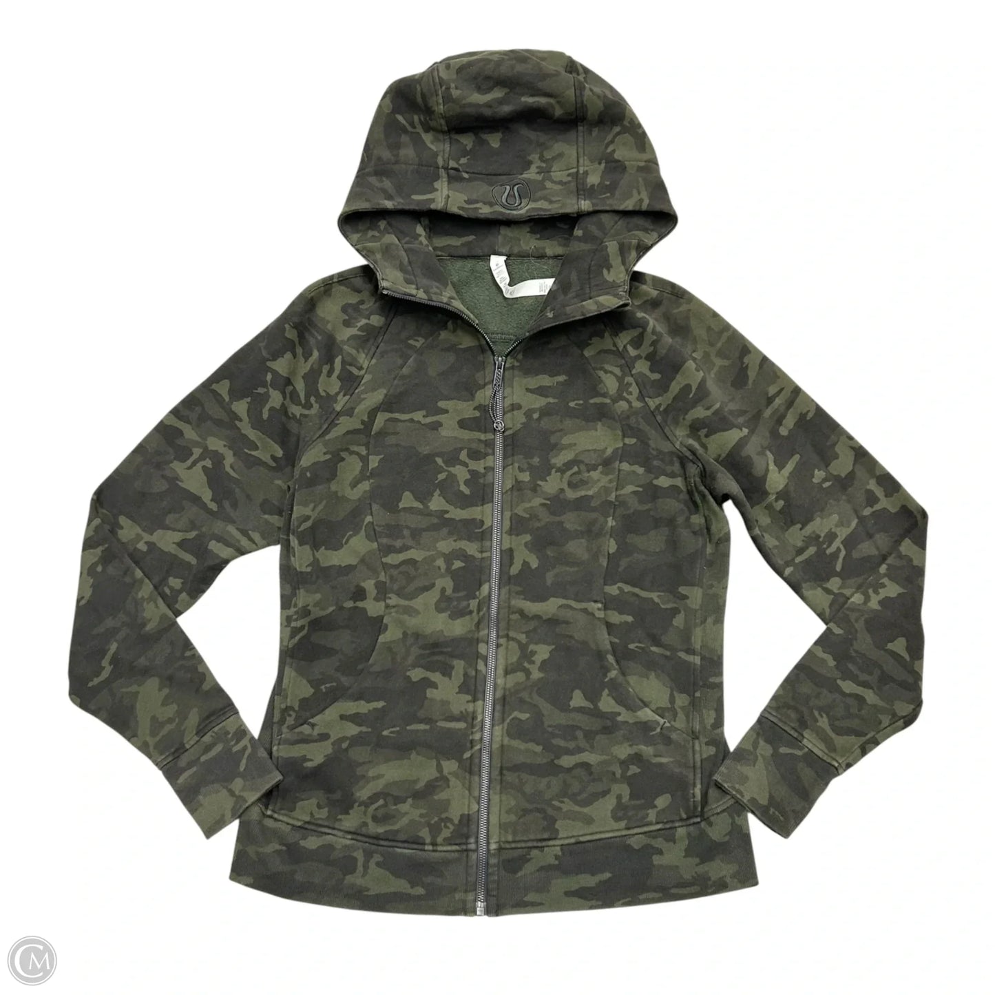 Athletic Jacket By Lululemon In Camouflage Print, Size: L