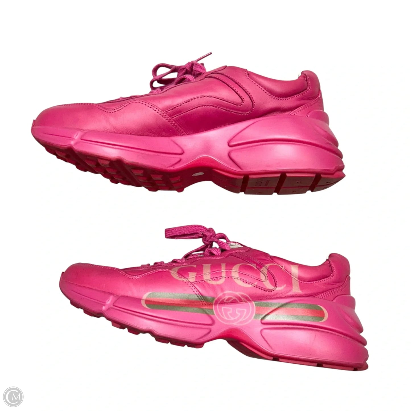 Shoes Luxury Designer By Gucci In Pink, Size: 7.5