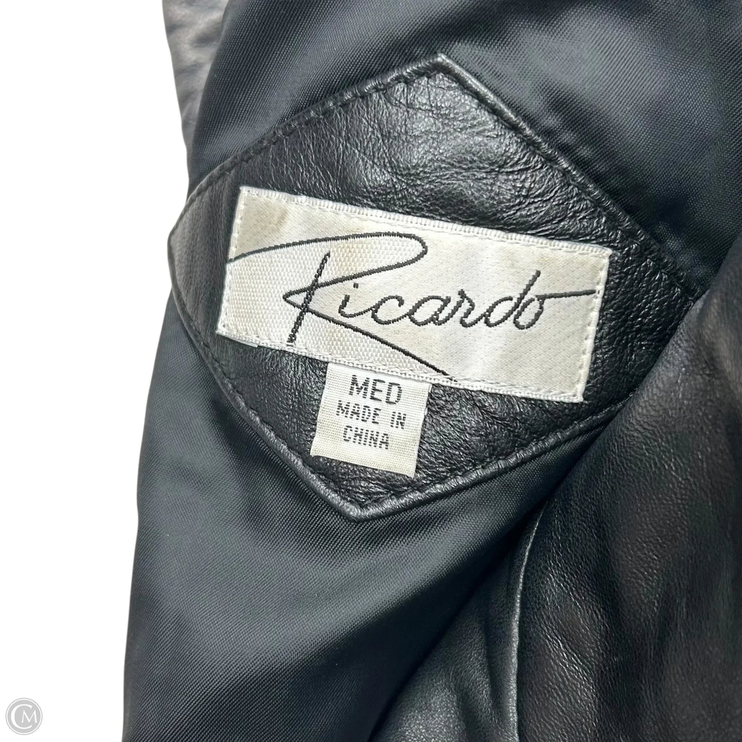 Coat Leather By Ricardo In Black, Size: M
