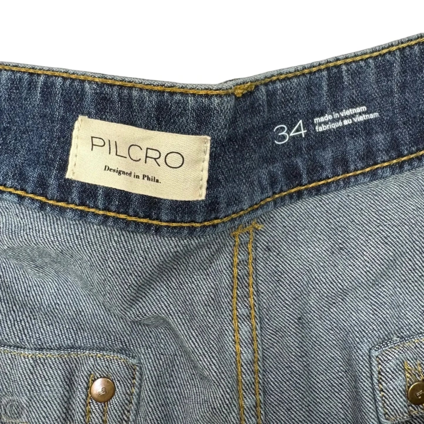 Jeans Skinny By Pilcro In Blue Denim, Size: 18