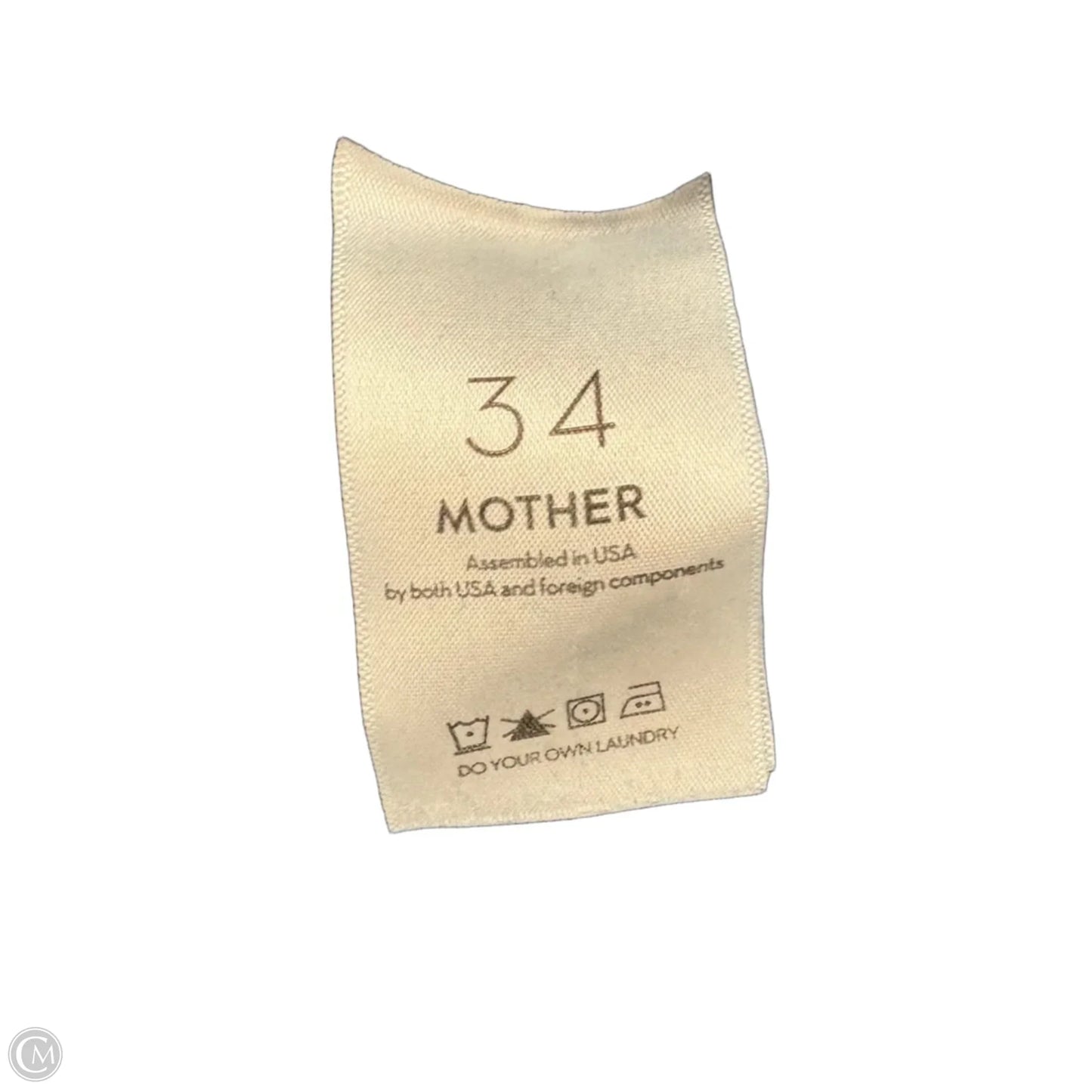 Jeans Straight By Mother In Blue Denim, Size: 14