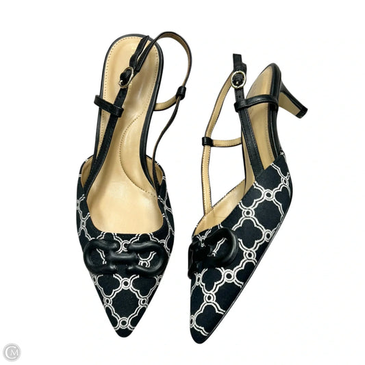 Shoes Heels Kitten By Talbots In Black & White, Size: 7.5
