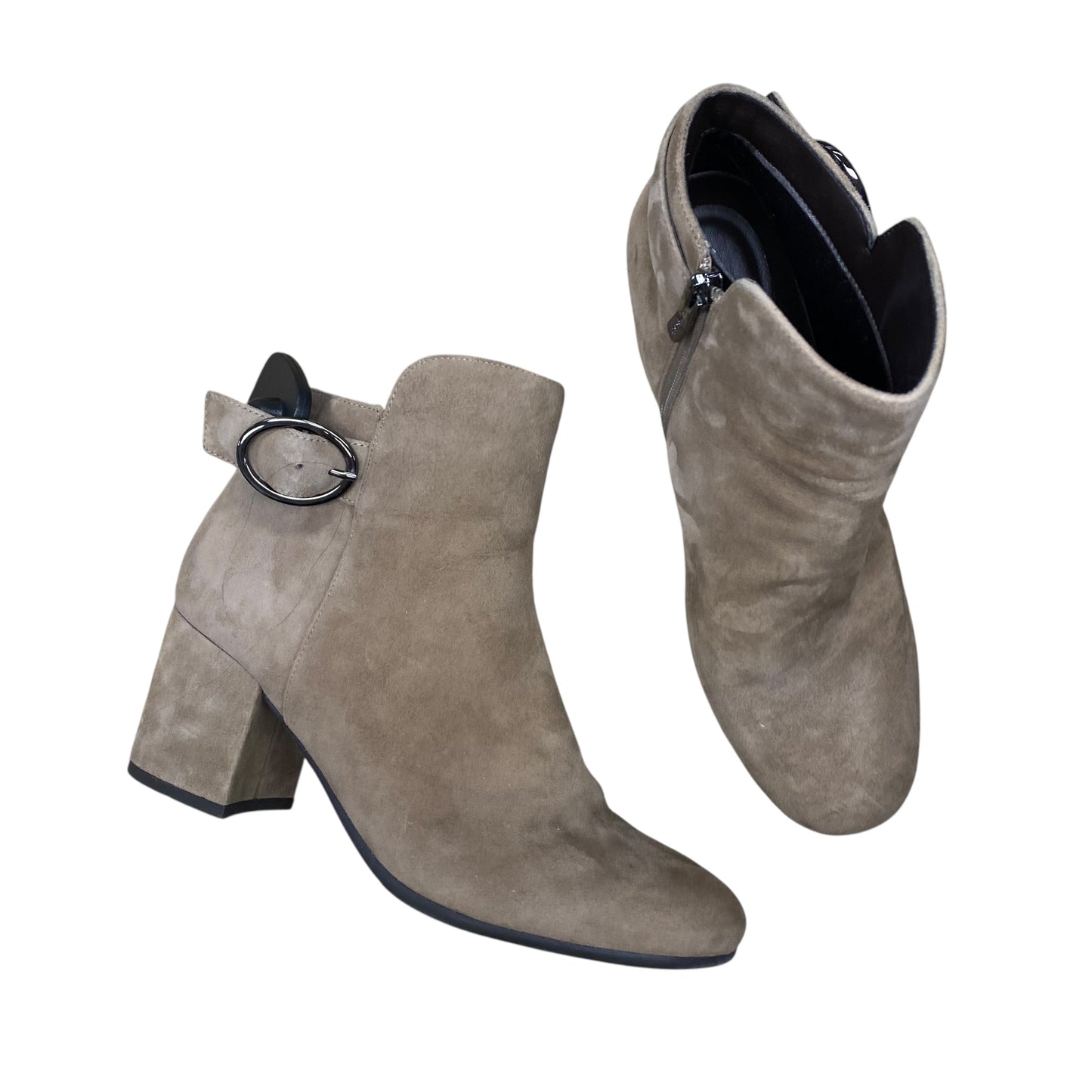 Boots Ankle Heels By Easy Spirit In Tan, Size:7.5