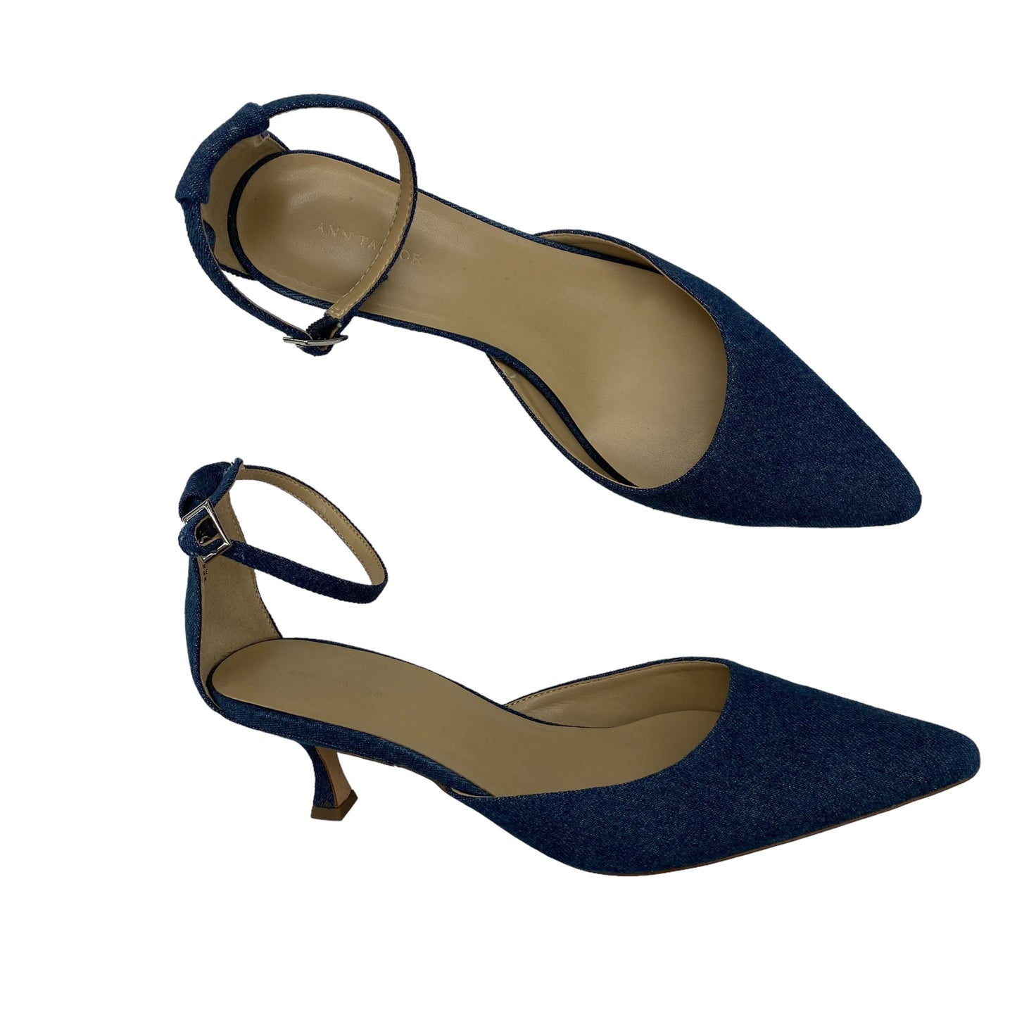 BLUE SHOES HEELS KITTEN by ANN TAYLOR Size:8.5