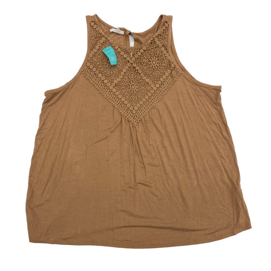 Brown Top Sleeveless Maurices, Size 2x