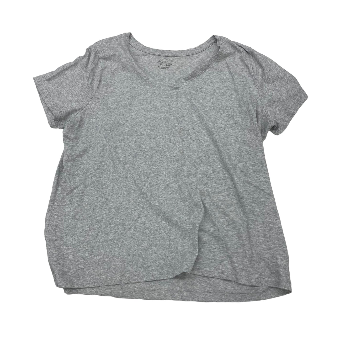 Grey Top Short Sleeve Basic Time And Tru, Size 3x