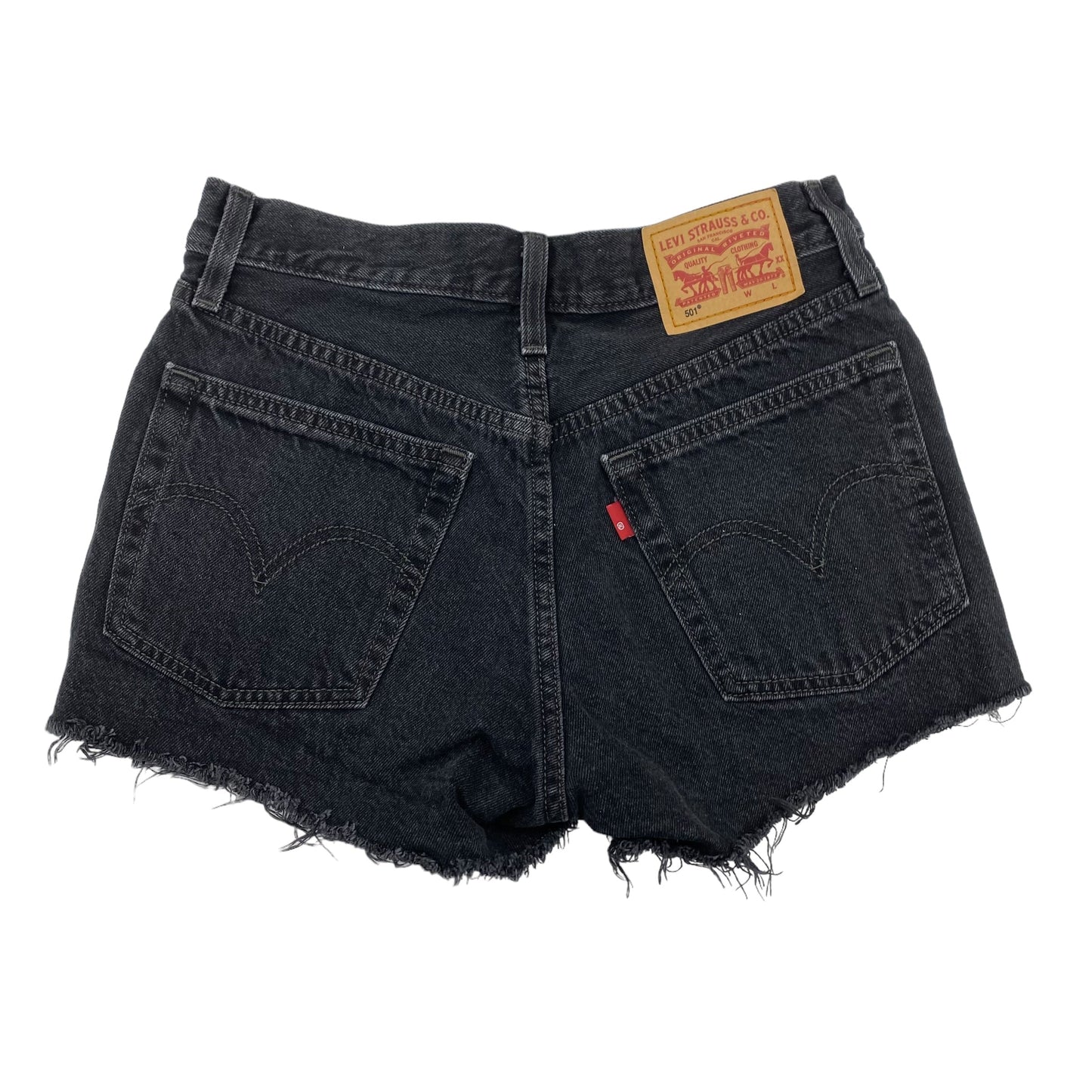 Black Denim Shorts Levis, Size 2