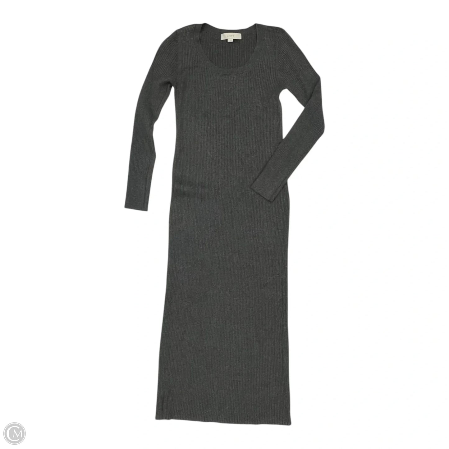 Dress Sweater By Loft In Grey, Size: S