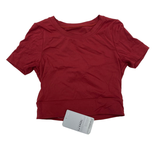 Red Athletic Top Short Sleeve Lorna Jane, Size M