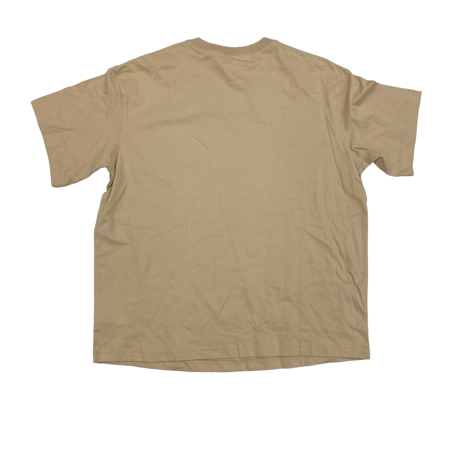 Tan Top Short Sleeve Basic Divided, Size S