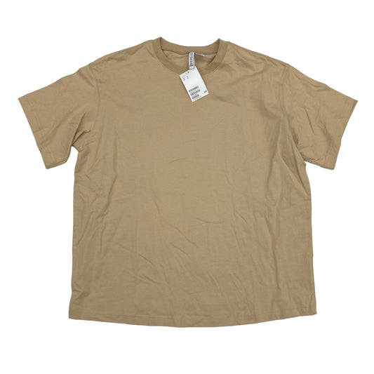 Tan Top Short Sleeve Basic Divided, Size S