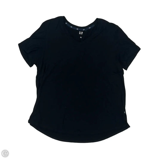 Top Short Sleeve By Gap In Black, Size: L
