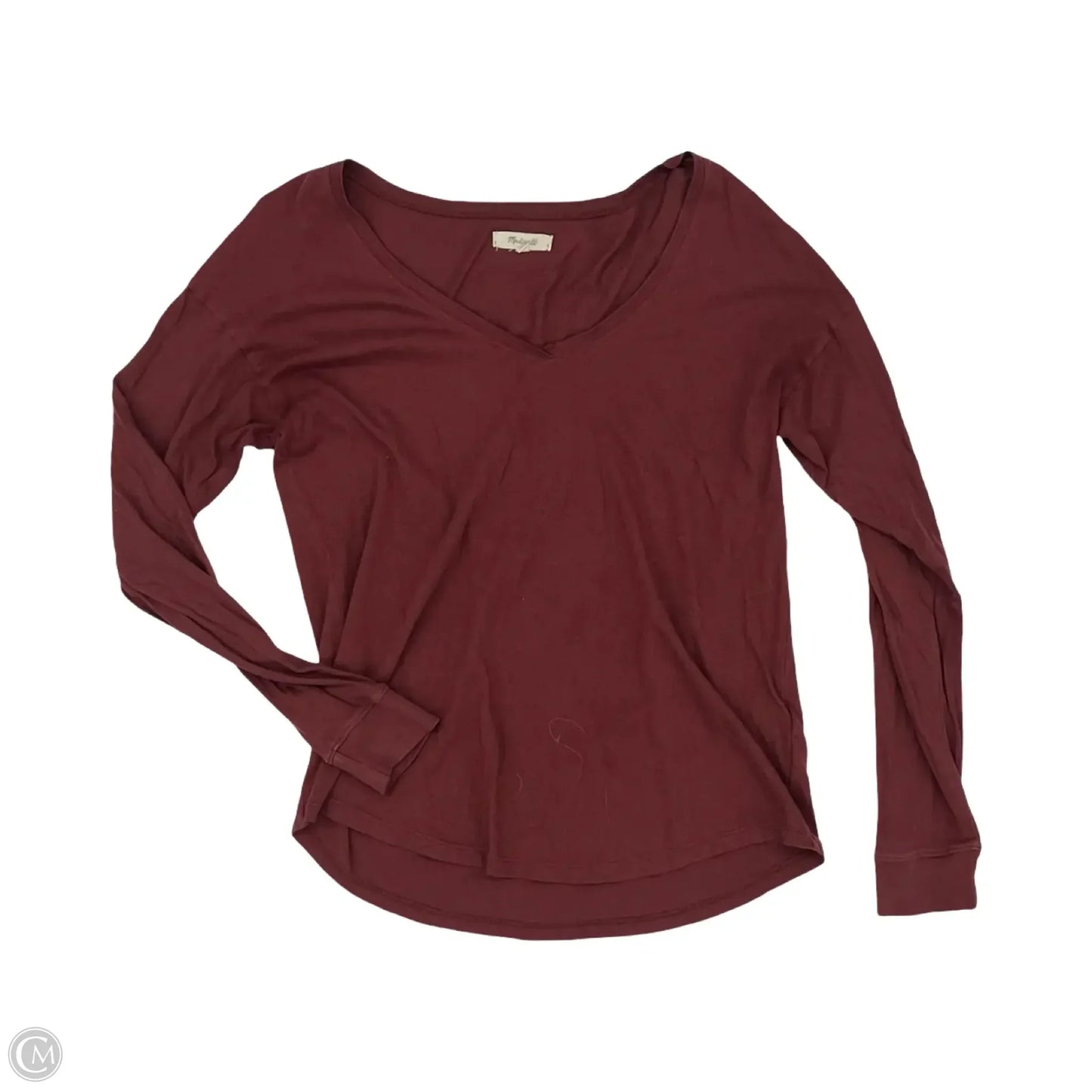 Top Long Sleeve By Madewell In Red, Size: Xs