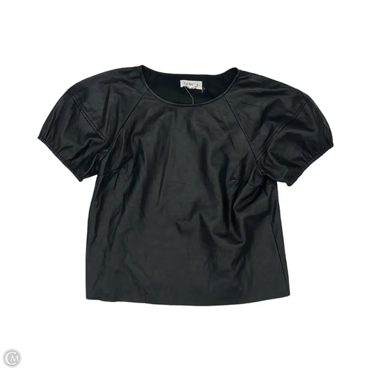Blouse Short Sleeve By Velvet In Black, Size: S