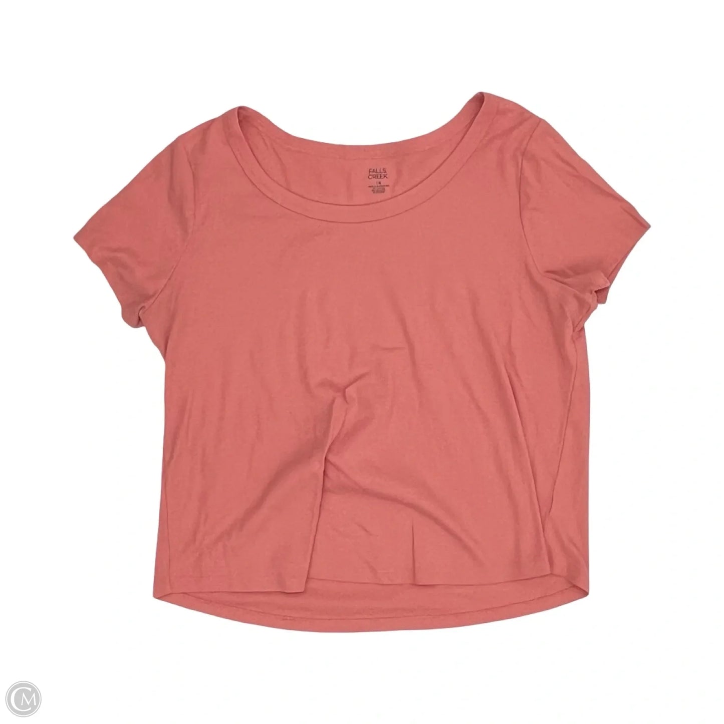 Top Short Sleeve By Falls Creek In Pink, Size: 1x