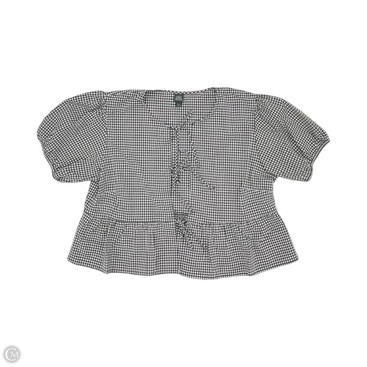 Blouse Short Sleeve By Wild Fable In Black & White, Size: L