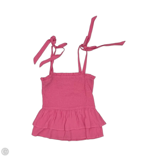 Blouse Sleeveless By Blu Pepper In Pink, Size: L