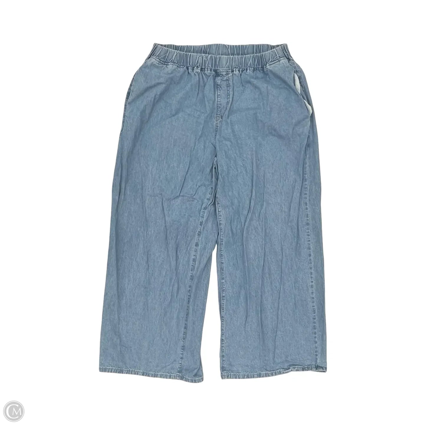 Jeans Wide Leg By Shein In Blue Denim, Size: 3x