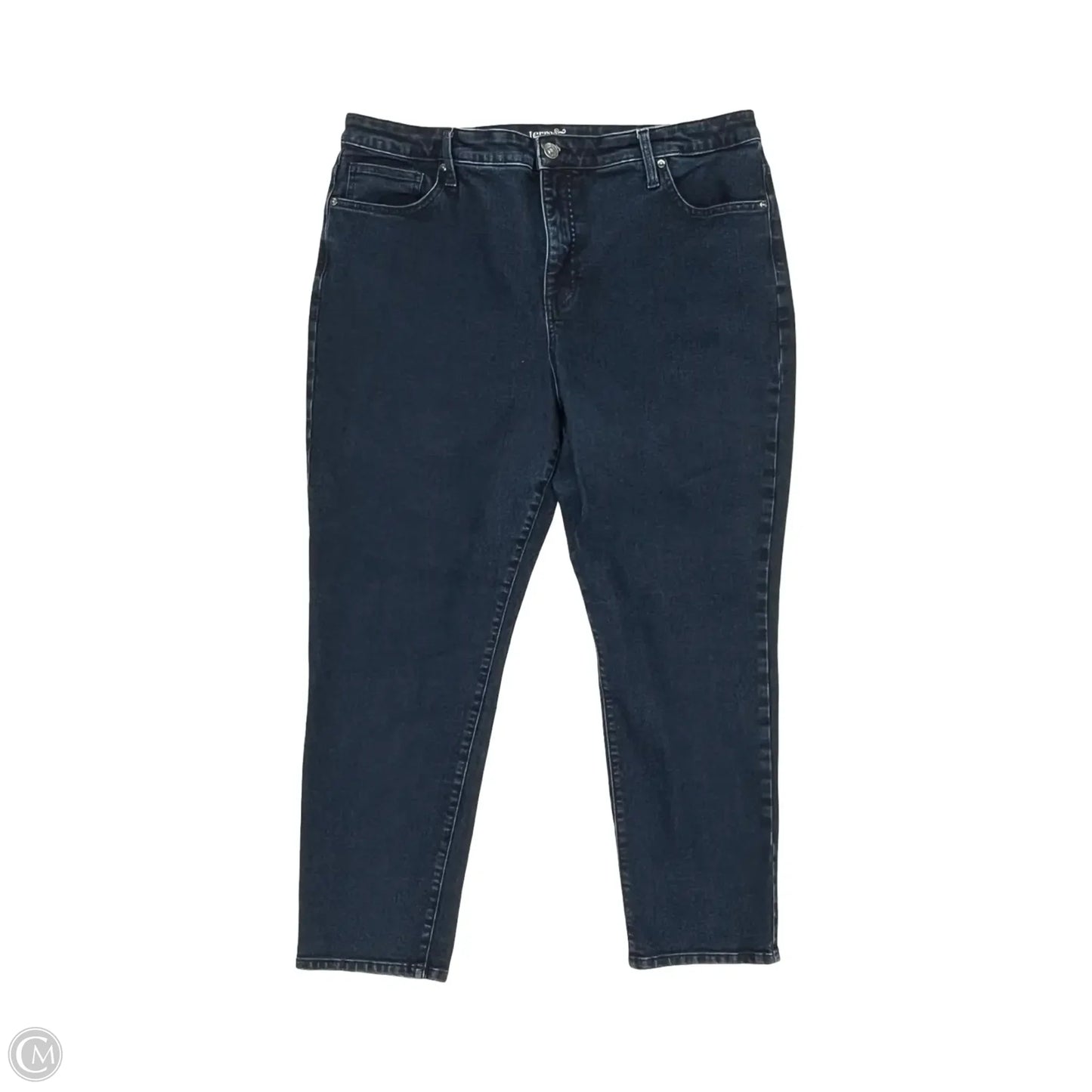 Jeans Straight By Terra & Sky In Blue Denim, Size: 16