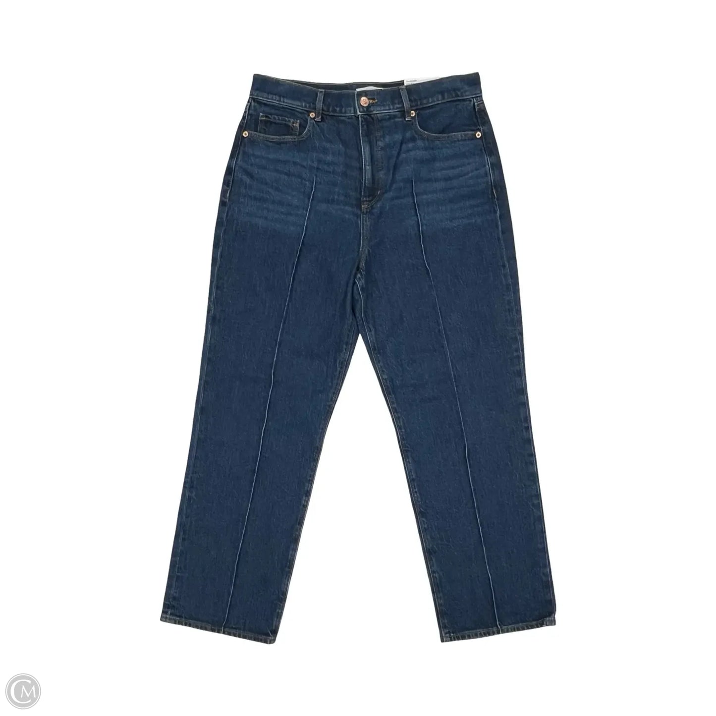 Jeans Straight By Loft In Blue Denim, Size: 10