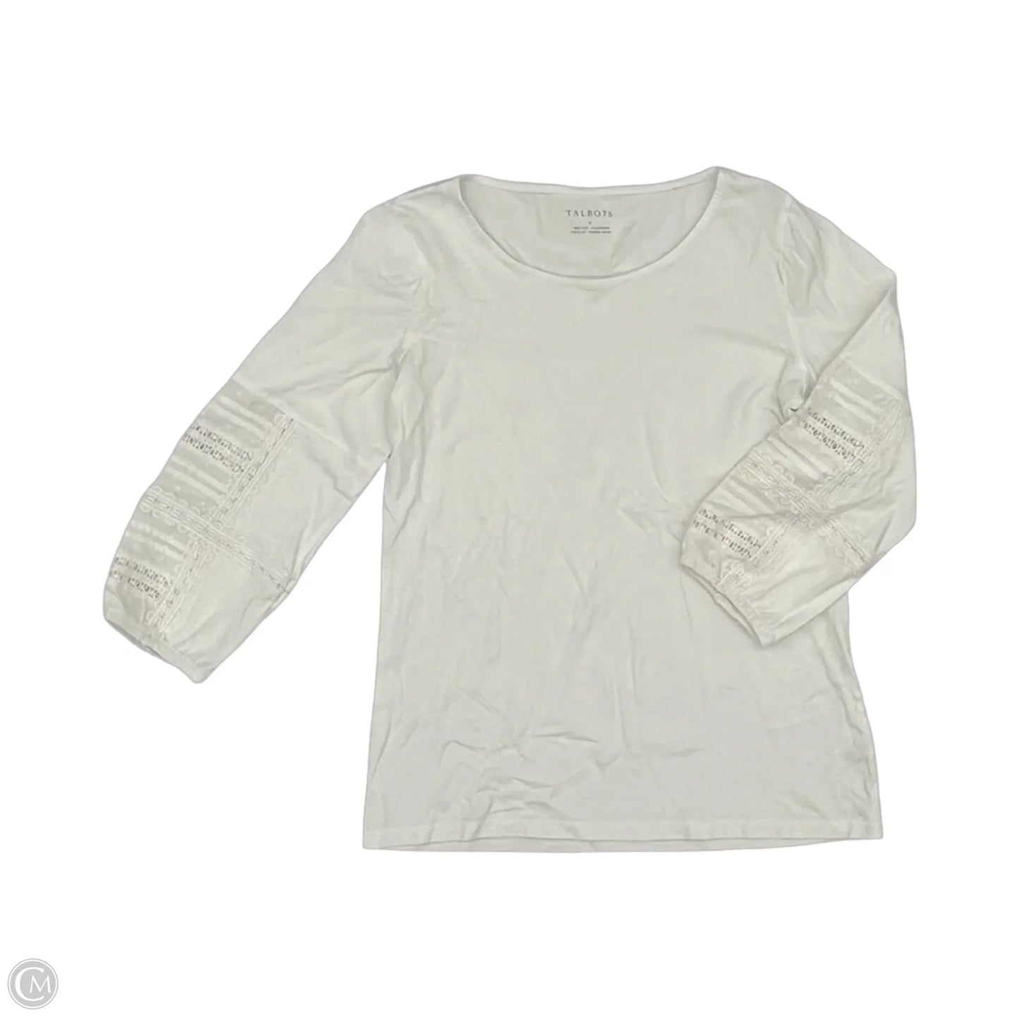 Top 3/4 Sleeve By Talbots In Cream, Size: S