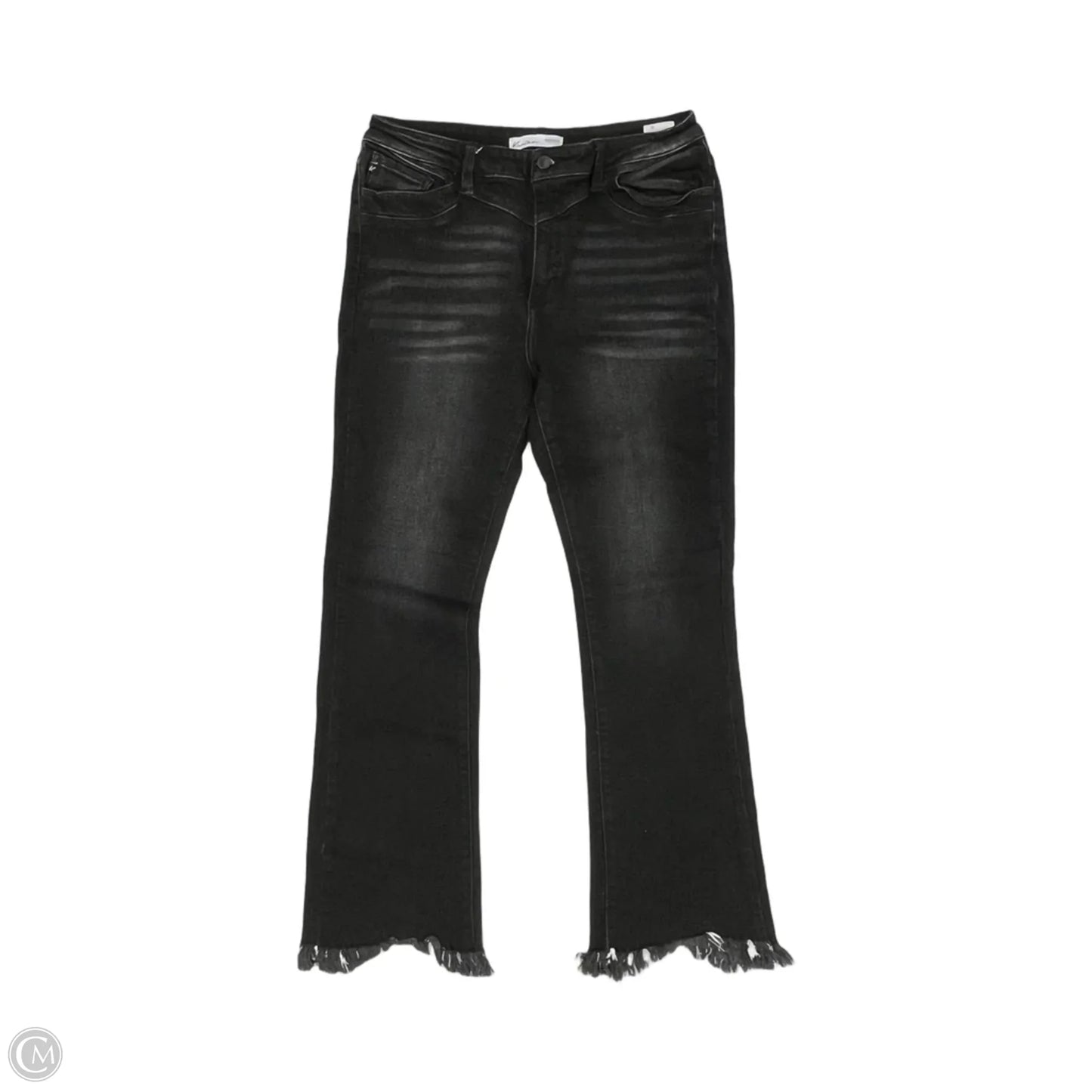 Jeans Flared By Kancan In Black Denim, Size: 14