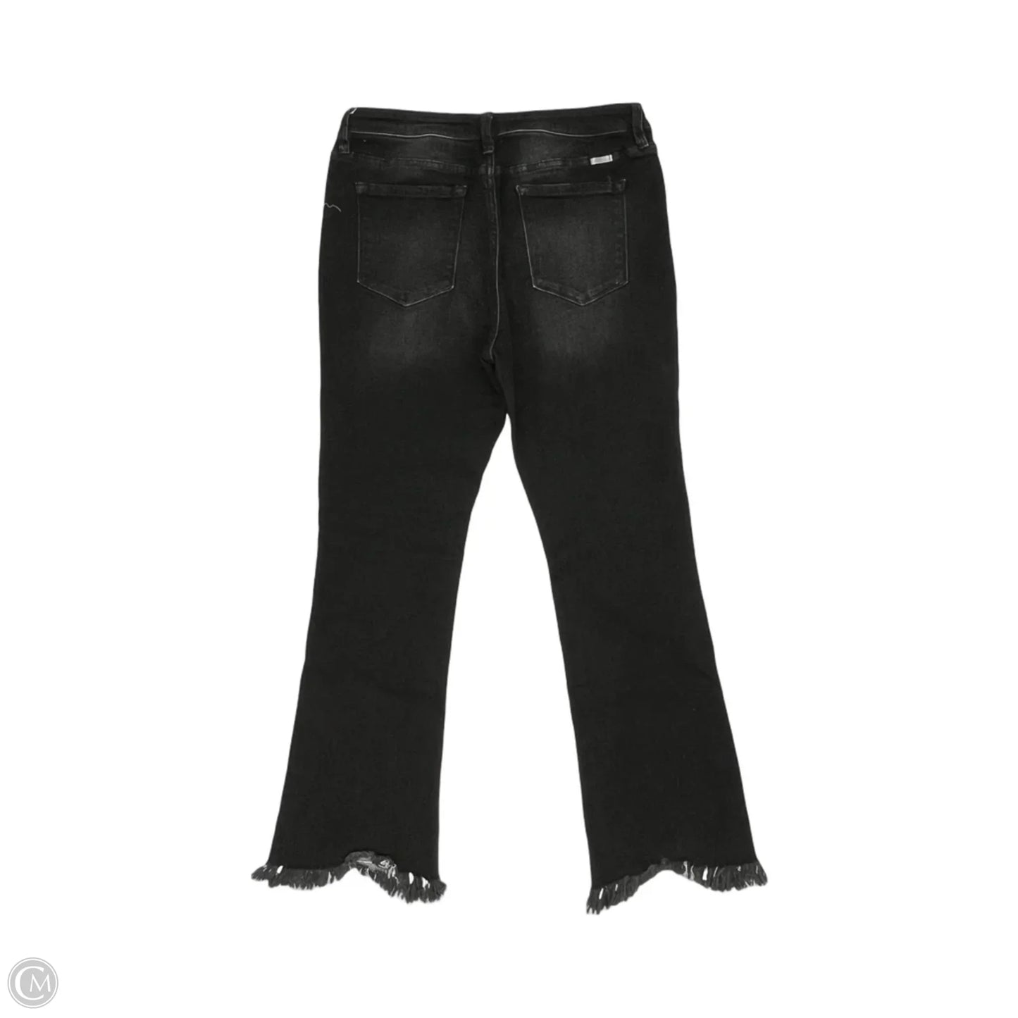 Jeans Flared By Kancan In Black Denim, Size: 14
