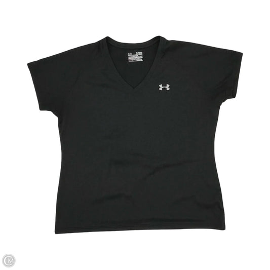 Athletic Top Short Sleeve By Under Armour In Black, Size: Xl