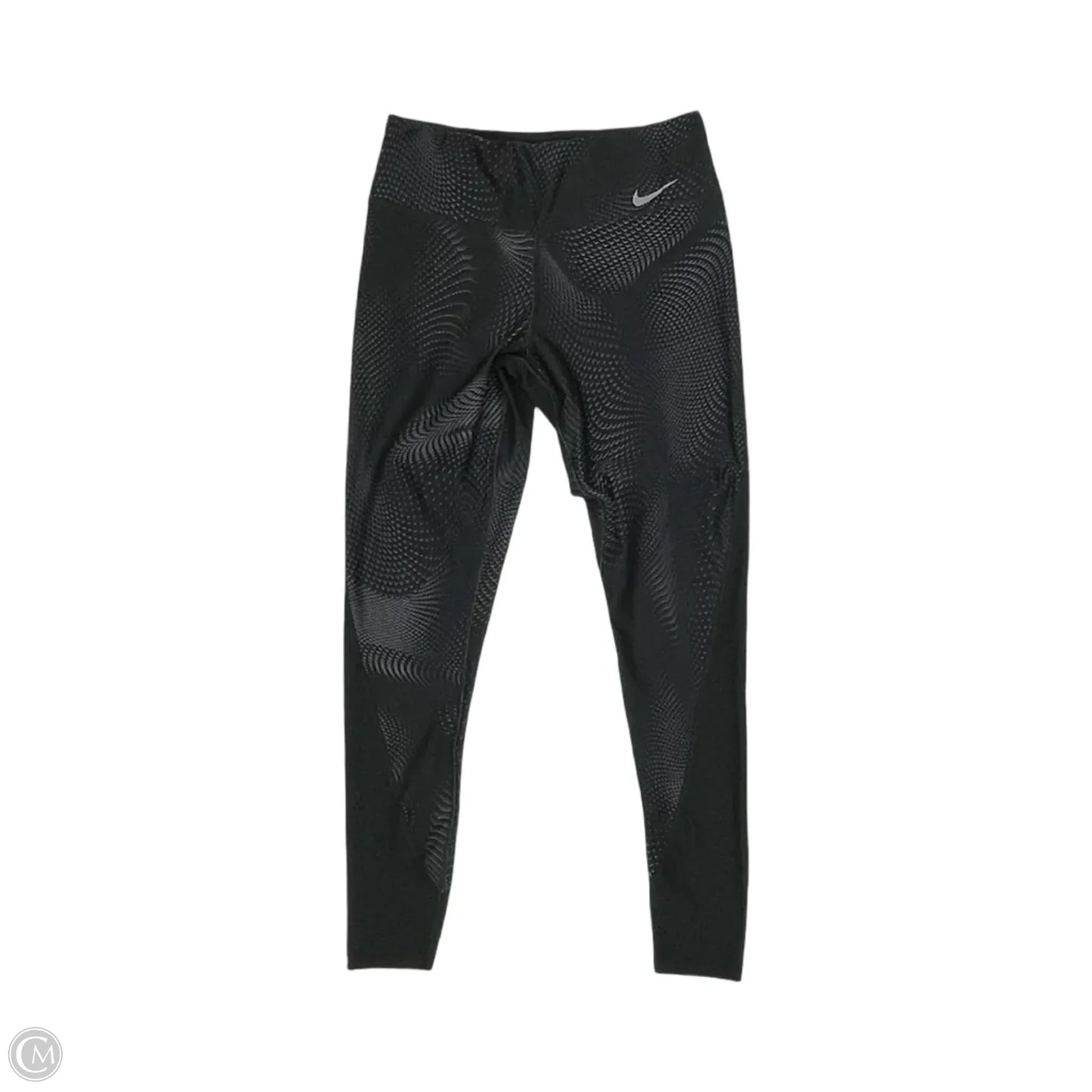 Athletic Leggings By Nike In Black & Grey, Size: M