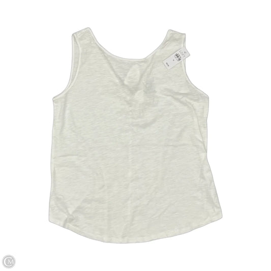 Top Sleeveless By Loft In Cream, Size: M