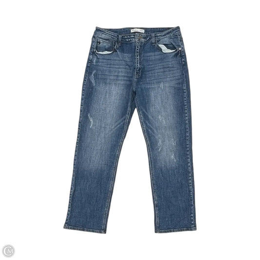 Jeans Straight By Kancan In Blue Denim, Size: 14
