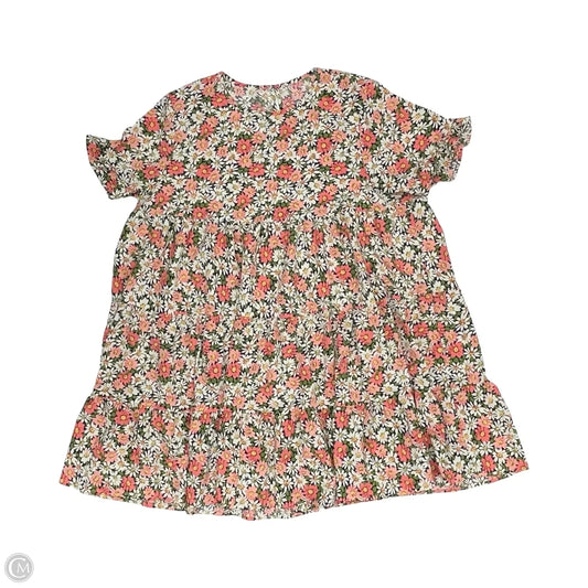 Dress Casual Short By Shein In Floral Print, Size: 4x