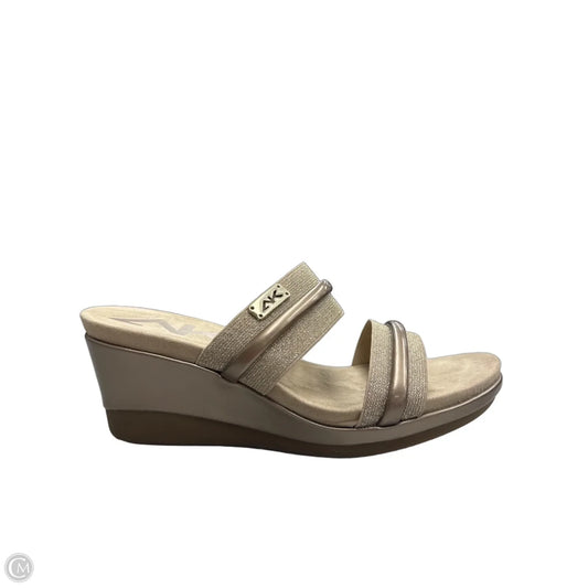 Sandals Heels Wedge By Anne Klein In Brown, Size: 7.5
