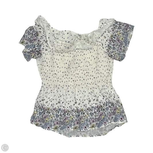 Blouse Short Sleeve By Maurices In Floral Print, Size: M