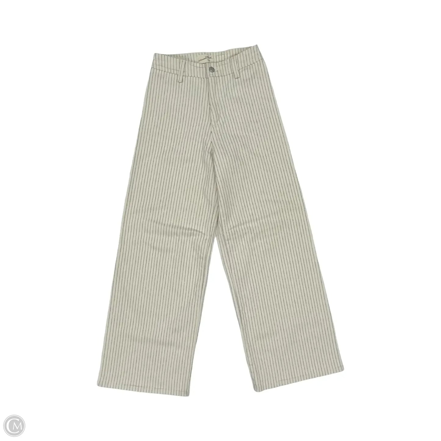 Jeans Wide Leg By Universal Thread In Striped Pattern, Size: 0