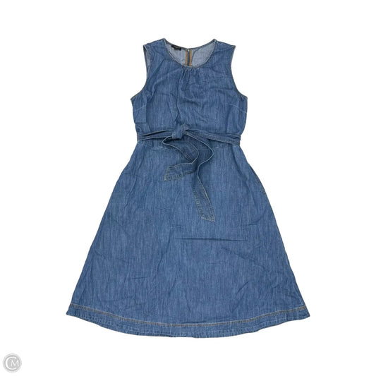 Dress Casual Midi By Talbots In Blue Denim, Size: 14p