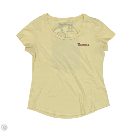 Athletic Top Short Sleeve By Patagonia In Yellow, Size: S