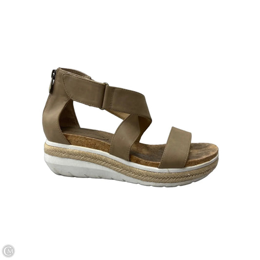 Sandals Heels Wedge By Adrienne Vittadini In Brown, Size: 8