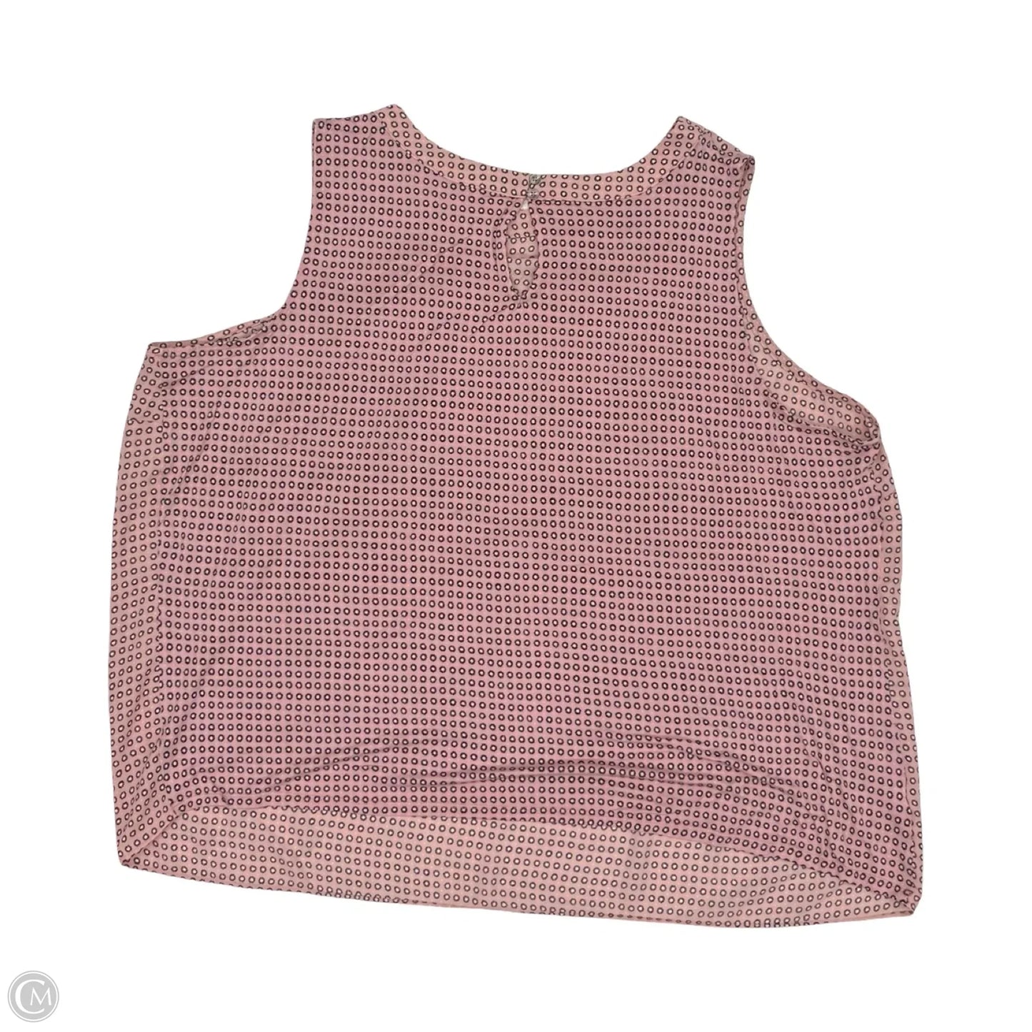 Blouse Sleeveless By Loft In Black & Pink, Size: 2x