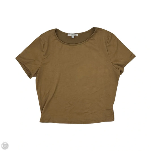 Top Short Sleeve By Gaze In Brown, Size: L