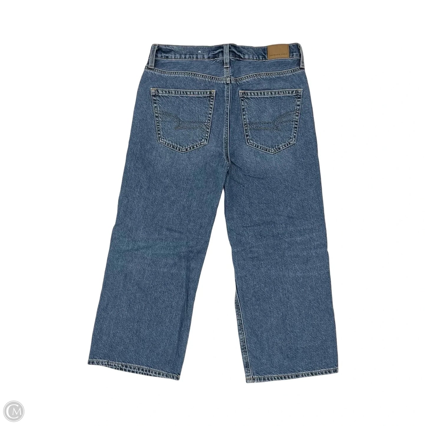 Jeans Cropped By American Eagle In Blue Denim, Size: 4