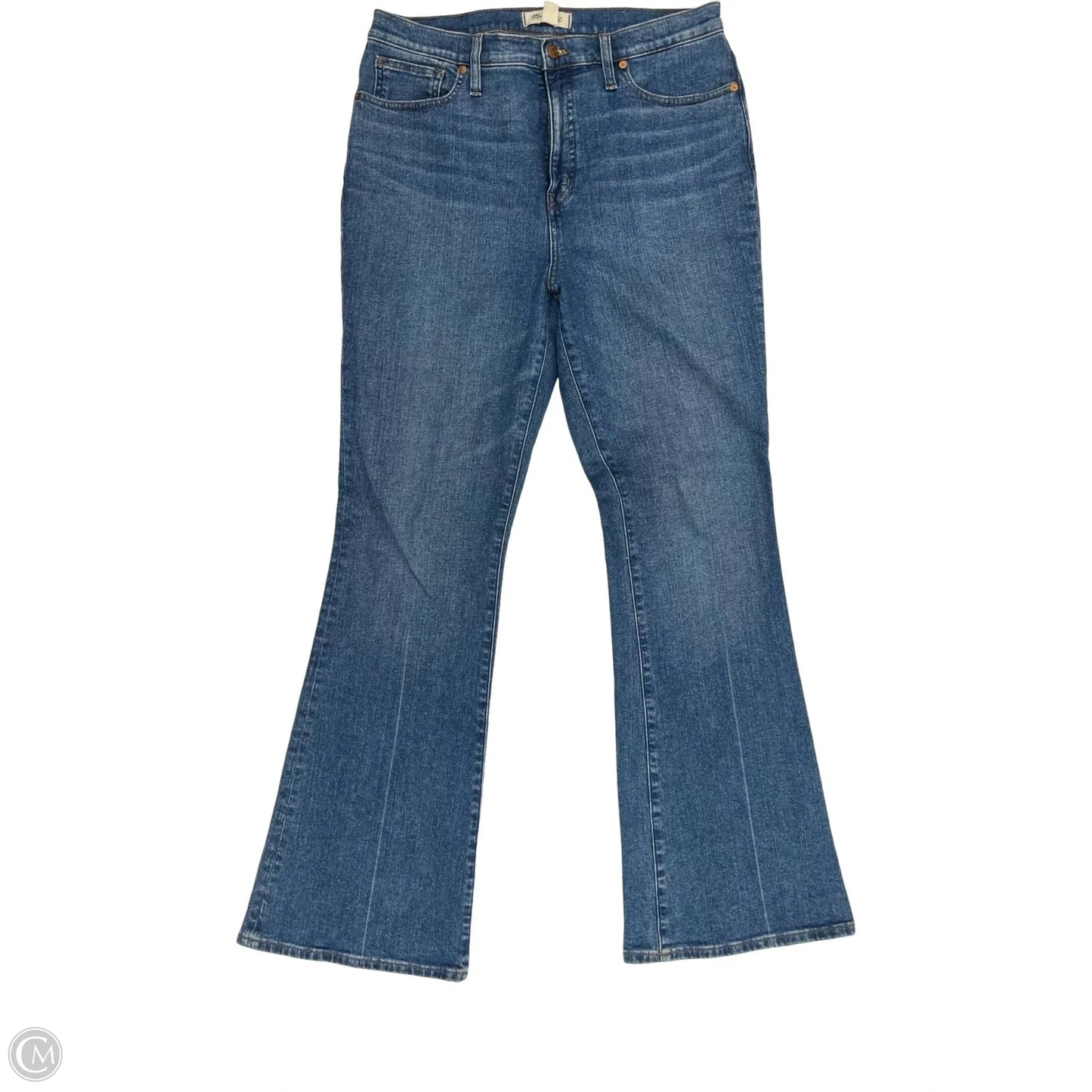 Jeans Flared By Madewell In Blue Denim, Size: 12tall