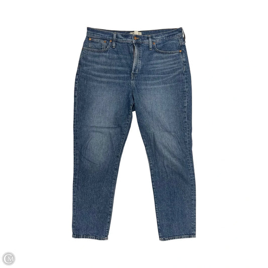 Jeans Straight By Madewell In Blue Denim, Size: 12