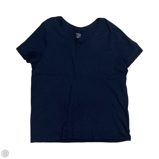Top Short Sleeve By Time And Tru In Navy, Size: Xxl
