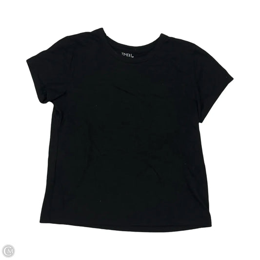 Top Short Sleeve By Time And Tru In Black, Size: M
