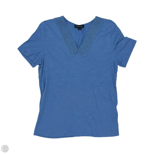 Top Short Sleeve By Tommy Hilfiger In Blue, Size: M