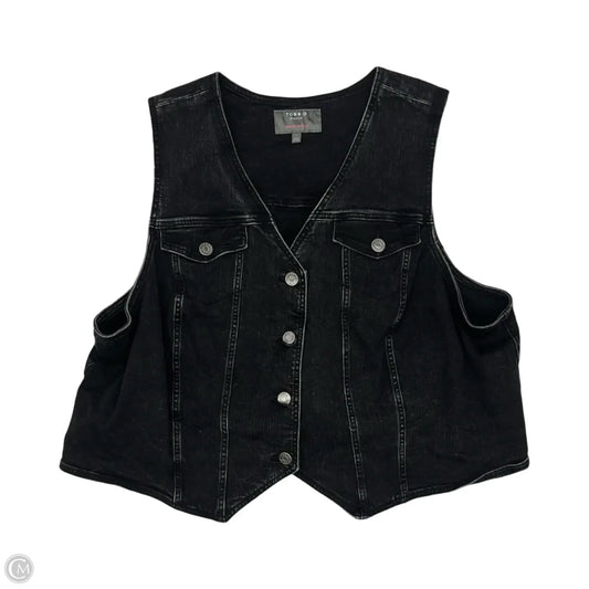 Vest Other By Torrid In Black Denim, Size: 4x