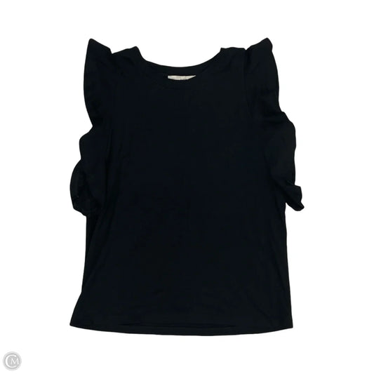 Top Short Sleeve By Loft In Black, Size: M